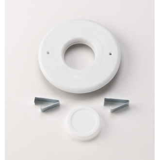 Round Supply Outlet, 2", White, TFS, 1/bx (UPC-56TB-1, Unico)