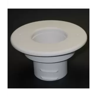 Round Supply Outlet, 2.5", White plastic (UPC-256, Unico)
