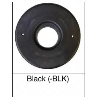 Round Supply Outlet, 2", Black, TFS, 1/bx (UPC-56TB-BLK-1, Unico)